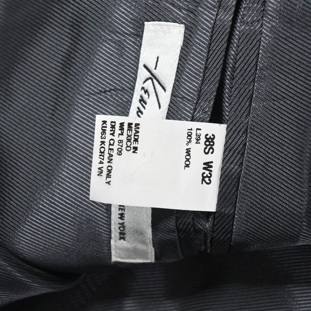 Kenneth Cole 38S 32x30 Gray Striped 100% Wool Mens Jacket Pants Suit - Picture 5 of 12